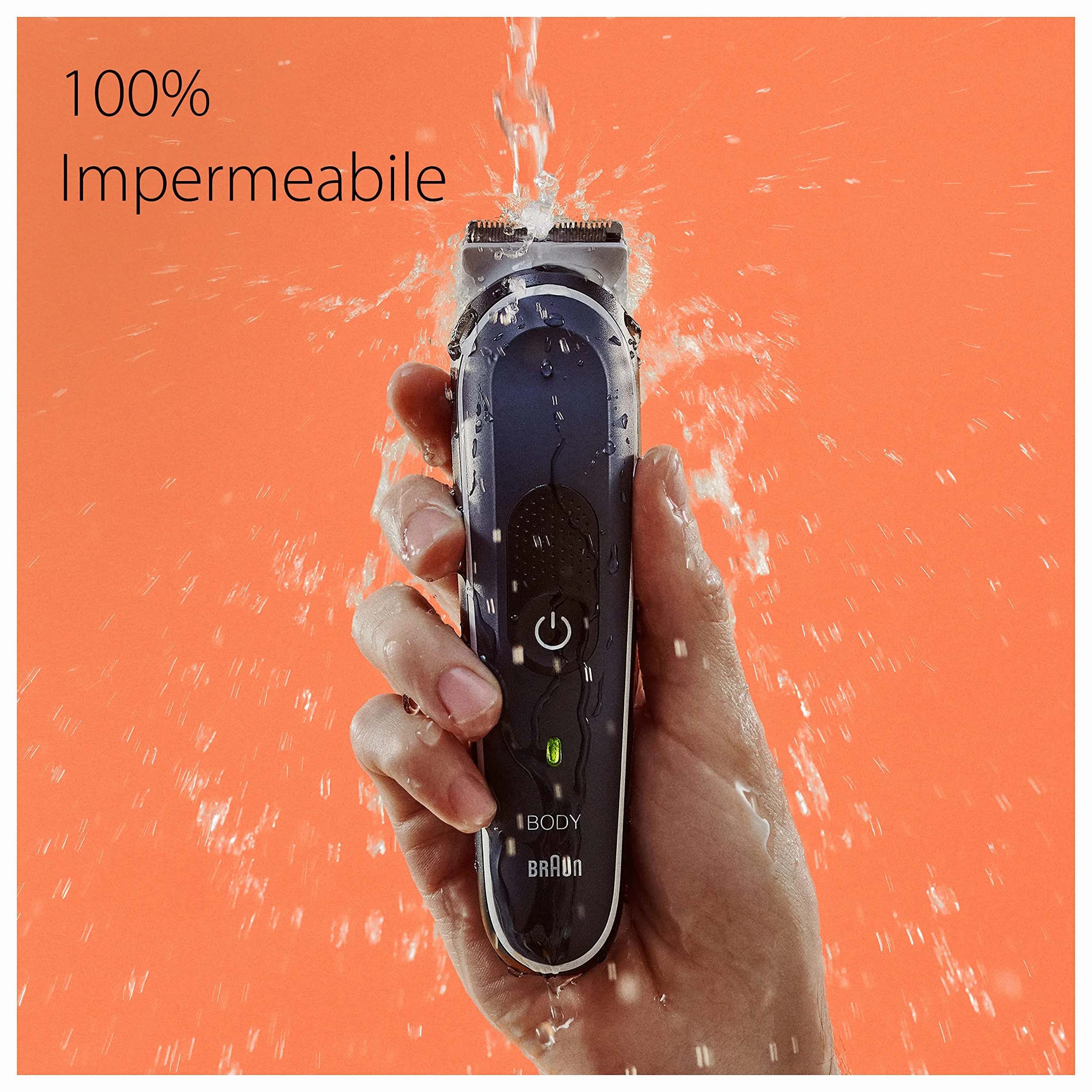 Braun Serie 5 Rasoio Elettrico Corpo Uomo Impermeabile BG5340, 100 Min Autonomia, Pettini 3-11 mm, Tecnologia SkinShield