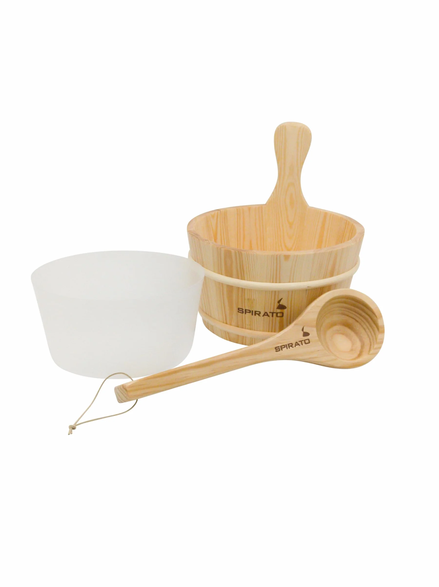 Vaso per sauna con inserto e mestolo