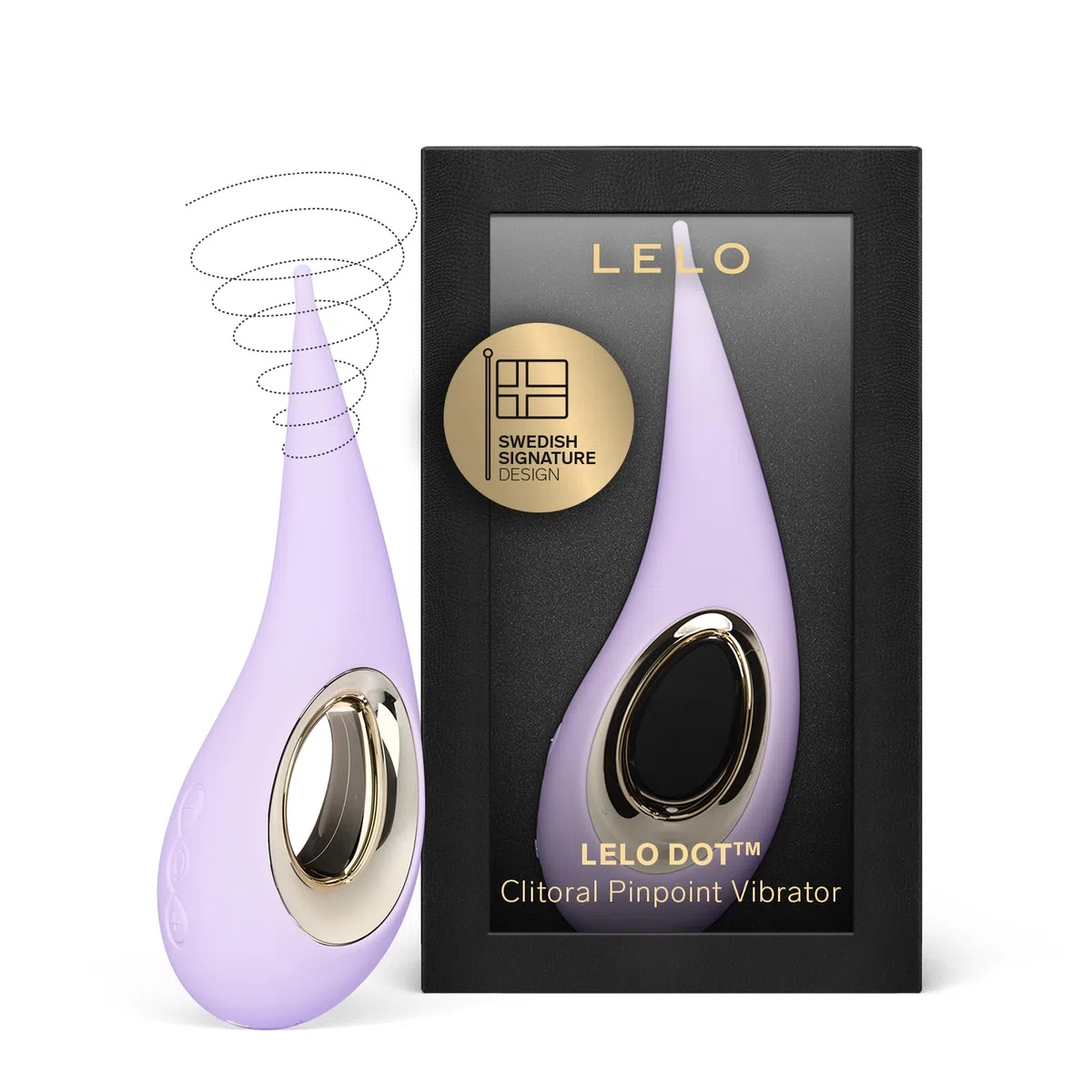 LELO DOT Stimolatore a Punta Clitorideo per Donne con Movimento Ellittico e 8 Modalità di piacere, Sex Toys per Donne, Lilac