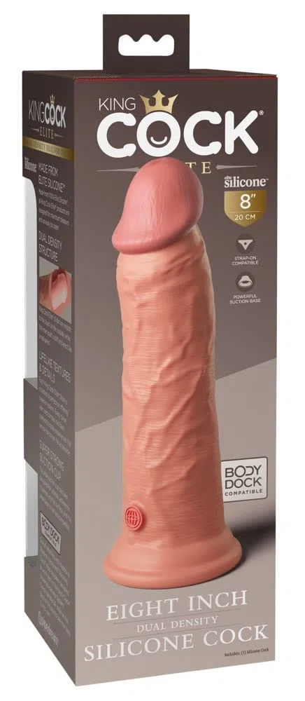 King Cock 8" Silicone Dual Density Cock Light 8 Pollici