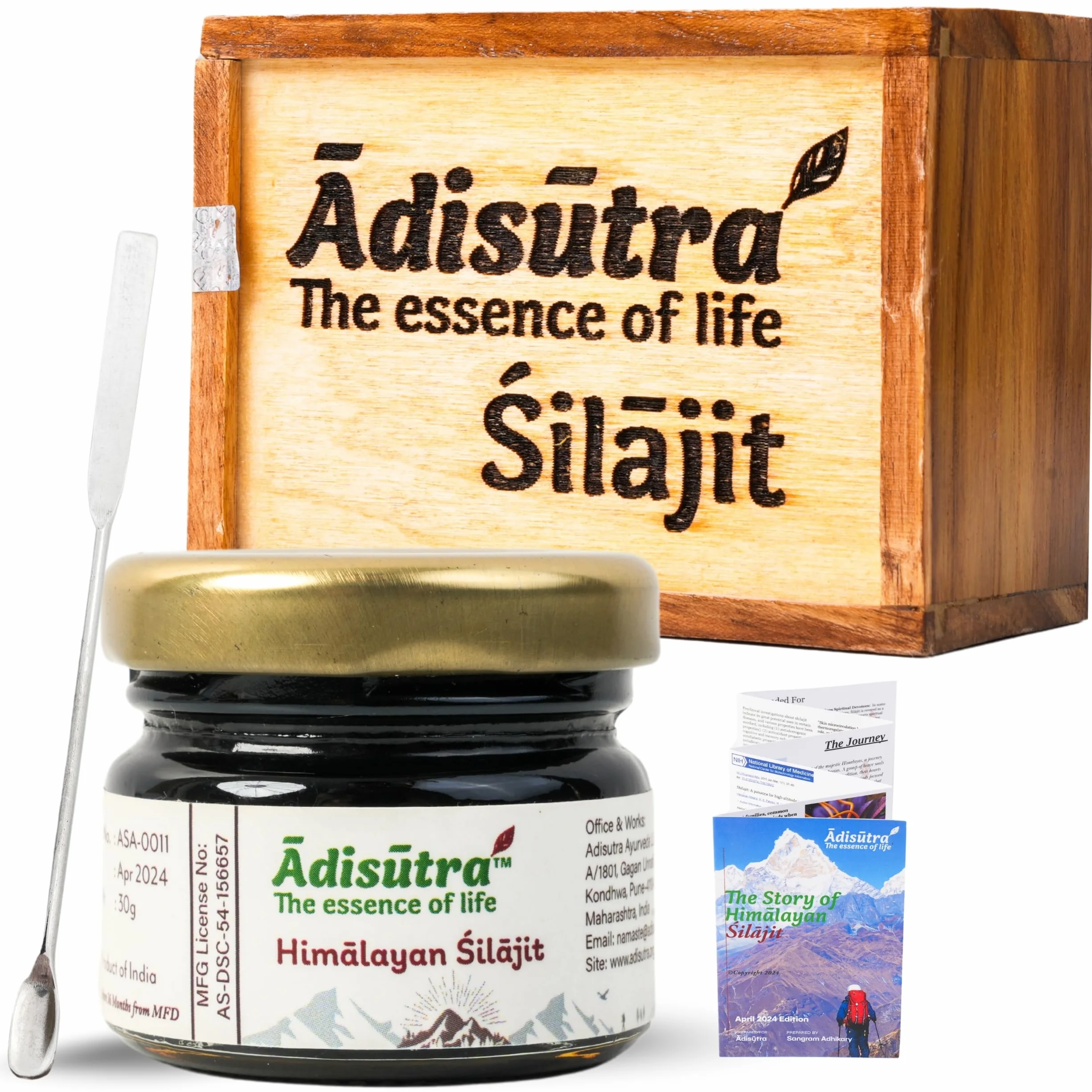 Adisutra Resina Shilajit | Qualità testata con acido fulvico e oligominerali | Shilajit puro per uomo e donna | Shilajit Pure Himalaya biologica, energetica e sistema immunitario