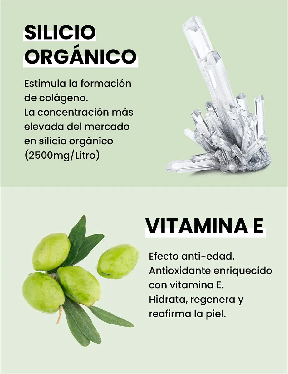 Silicium G5 Gel. celle di silicio con la vitamina E stimola la produzione di collagene. Gel corpo per dolori articolari, muscolari e delle ossa, anche rigenera e rassoda la pelle. 500 Ml.