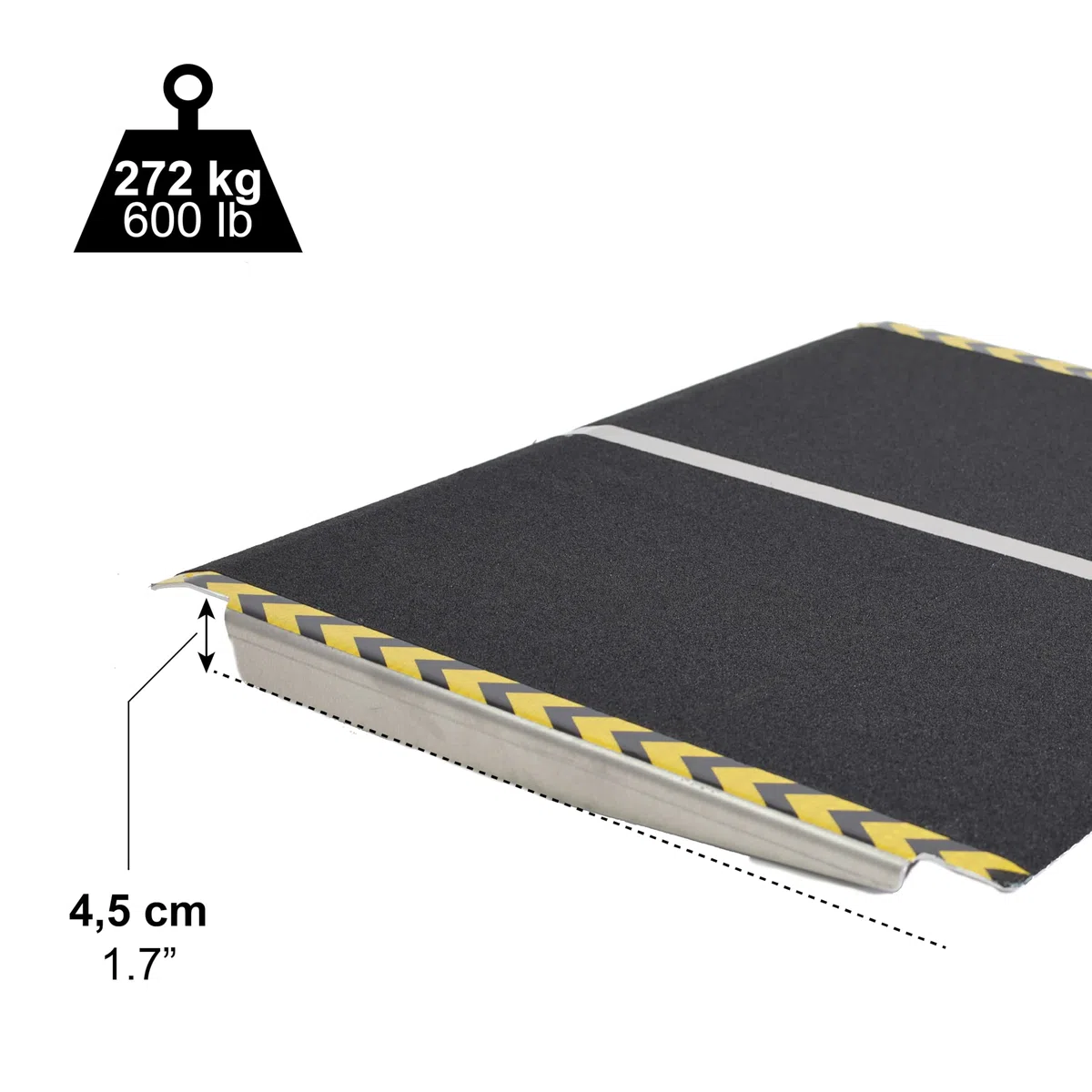 PEPE Mobility Rampa per Disabili (Altezza 8, 9, 10, 11, 12, 13, 14, 15 cm), per Sedia a Rotelle, Alluminio Antiscivolo, Portatile 272 kg, per Soglia, Interni ed Esterni