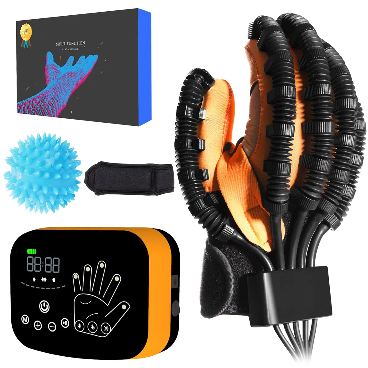 Guanti robotici aggiornati, dispositivo di allenamento per la riabilitazione delle dita per paralisi cerebrale da ictus, dispositivo di esercizio robotico riabilitativo per la mano post-operatoria.