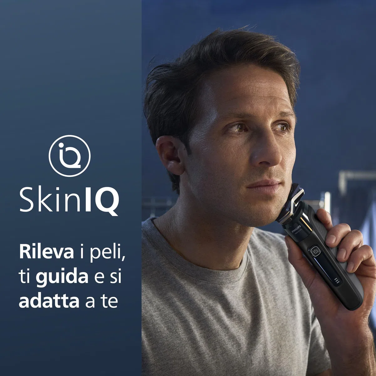 Philips Shaver Series 7000 - Rasoio elettrico uomo, umido e asciutto, rifinitore a scomparsa, base ricarica, custodia da viaggio, capsula e cartuccia Quick Clean (Modello S7886/55)