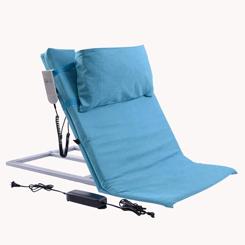Supporto per Schienale per Letto di Sollevamento Elettrico per Anziani Sollevatore Elettrico Regolabile Poggiatesta Staccabile e Sollevatore per Cuscini Medico in Tela