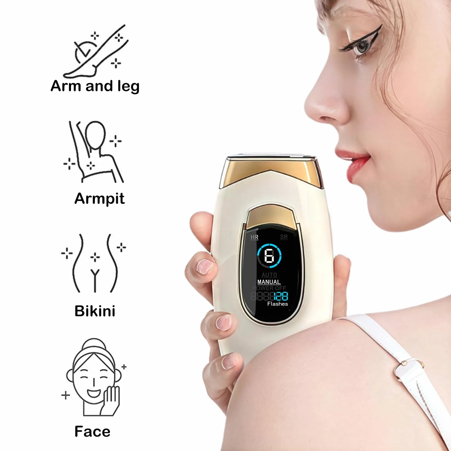Lumisilk Luminia Epilatore a Luce Pulsata (IPL) - Riduzione Permanente dei Peli - Indolore - Adatto a Viso, Ascelle, Gambe e Bikini - Kit Completo con Occhiali Protettivi (Rosa carne)