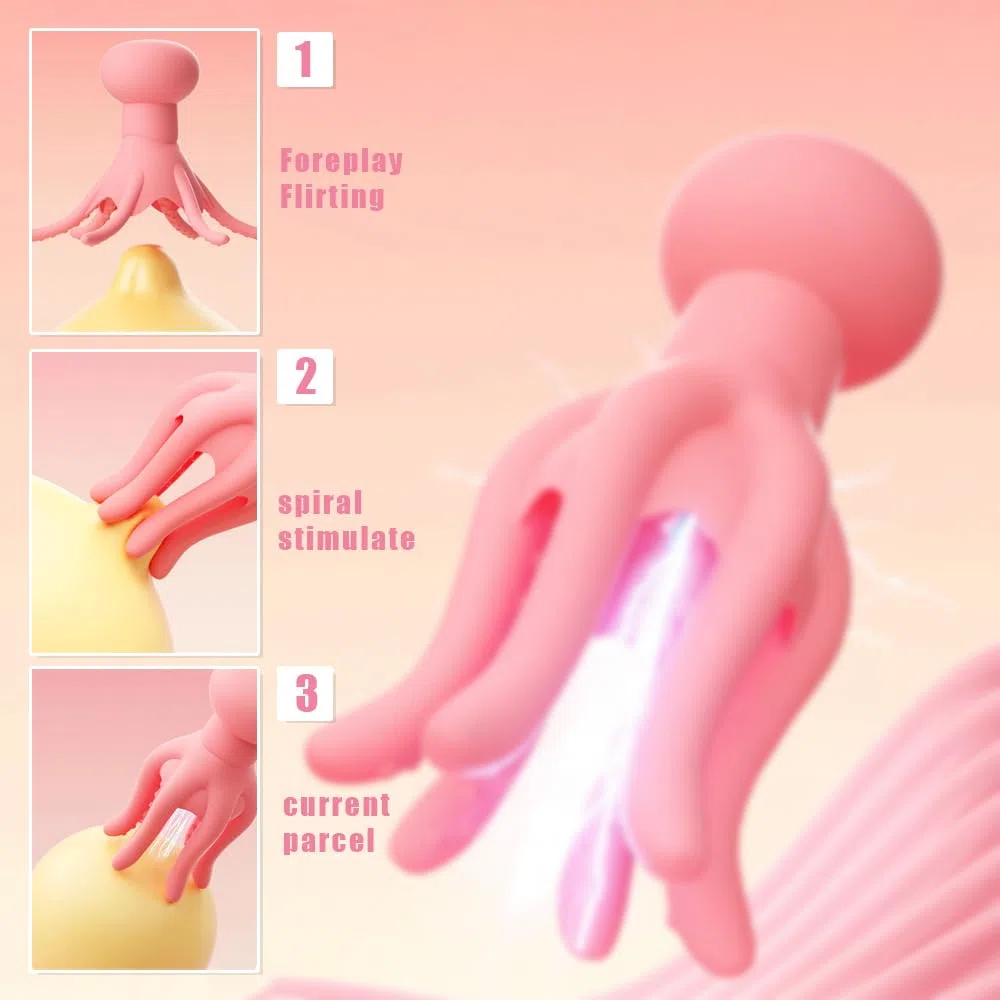 Vibratoreper Donna Professionale, Stimolatore Donna con 10 Modalità di Vibrazione, Massaggiatori Elettrici per Il Seno, Vibratore per Capezzoli Giocattoli Erotici(2 Vibratori)