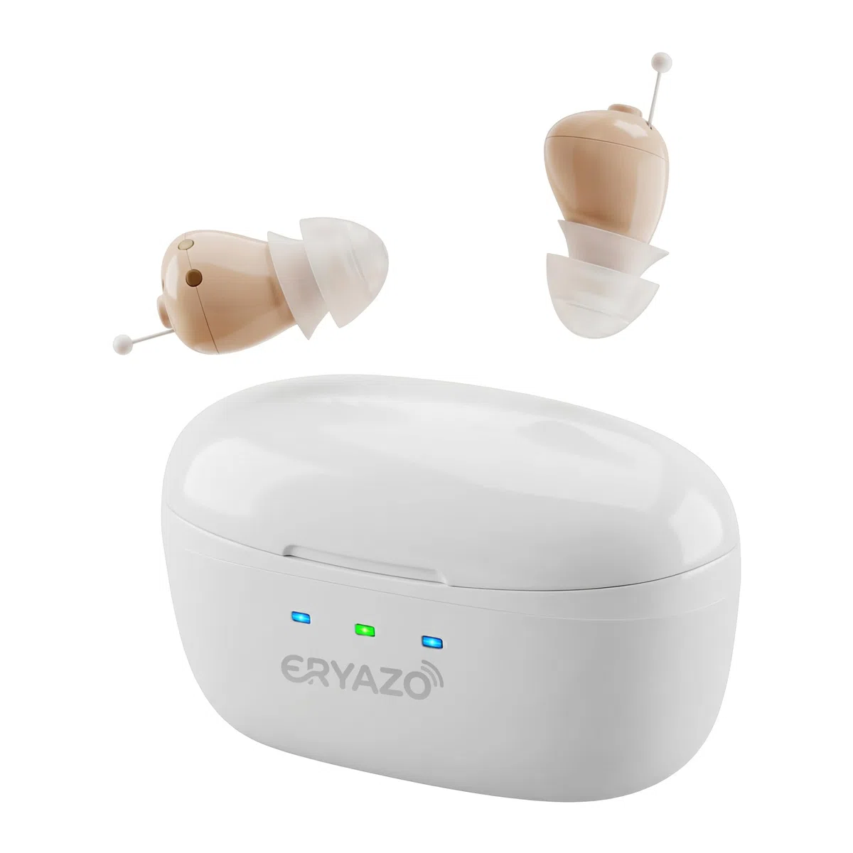 Custodia di ricarica wireless Mini Amplificatore Audio, Controllo con un Solo Tocco, Cancellazione Intelligente del Rumore, Regolazione Discreta, Batteria a Lunga Durata, Comodo e Sicuro