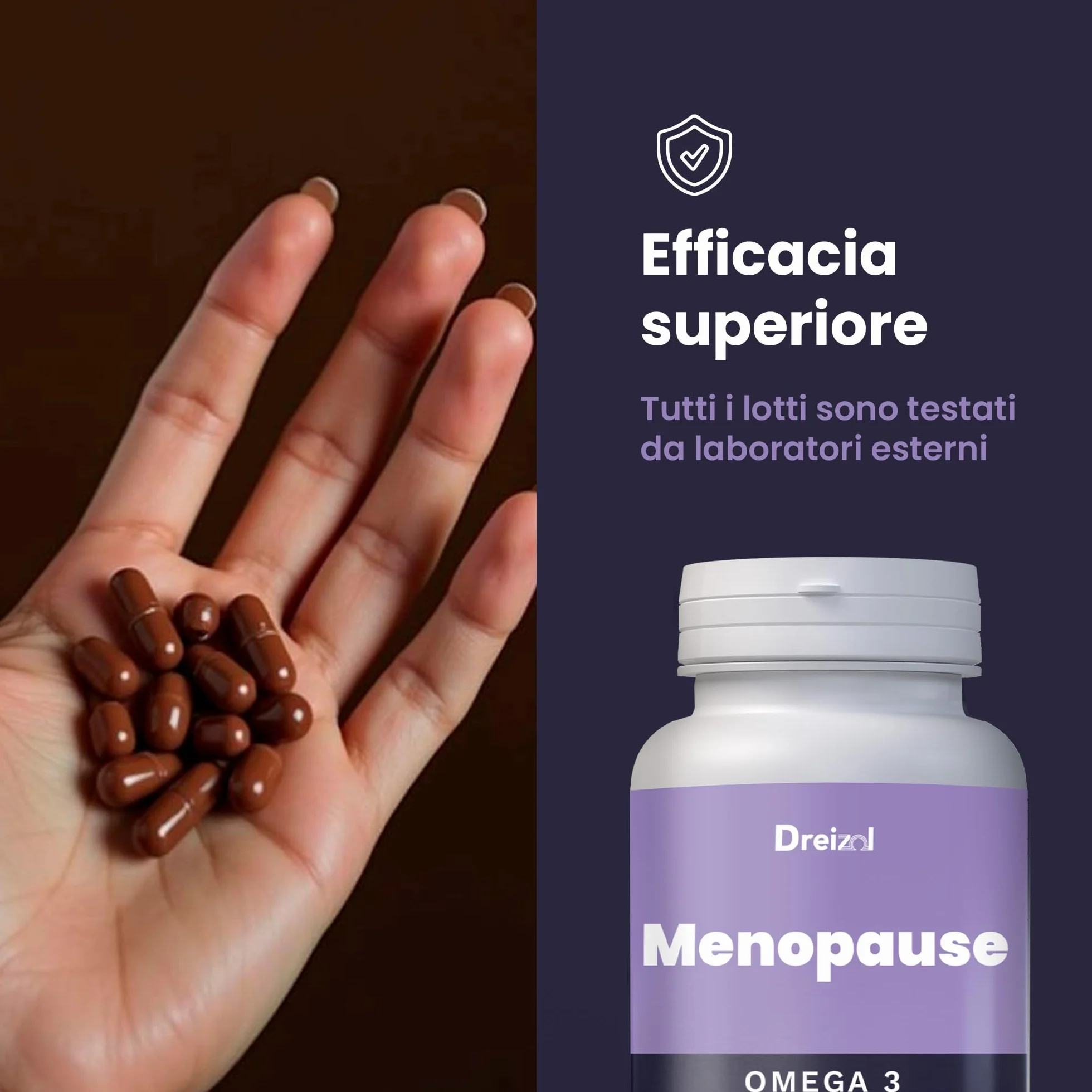 Brudy Lab Omega 3 Menopausa 8 in 1 Capsule DHA EPA DPA trigliceridi vitamine minerali 60 capsule