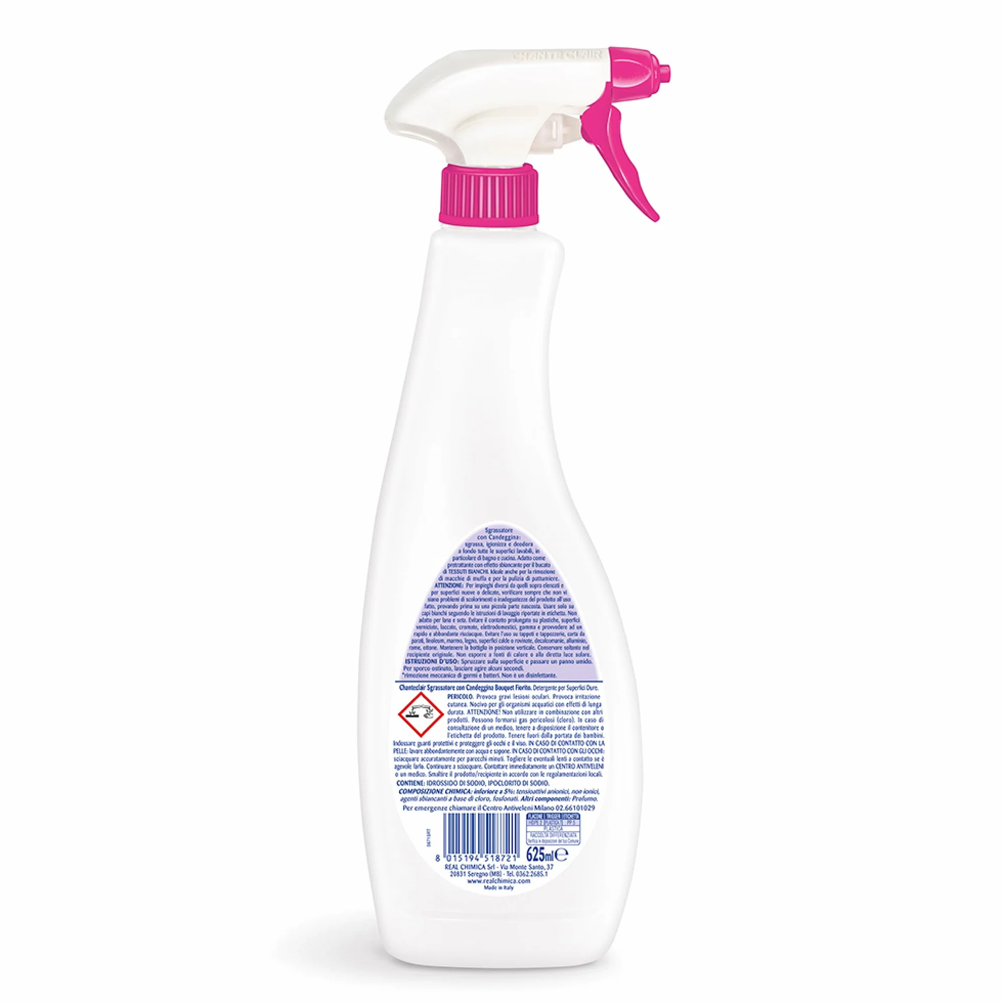Chanteclair Sgrassatore Candeggina Bouquet Fiorido 12x625 ml Forza&Igiene