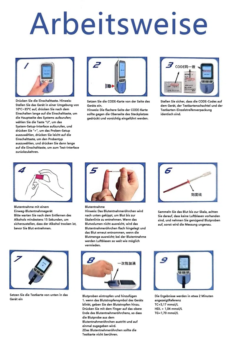 Misuratore Colesterolo Tester del Colesterolo 4 in 1 Test Lipidico del Sangue Completamente Automatico,con 25 Strisce Reattive per La Misurazione del Colesterolo Totale, LDL, HDL, Trigliceridi