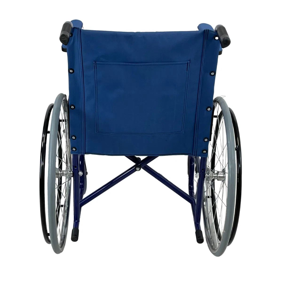 TERMIGEA - Sedia a Rotelle Pieghevole Leggera Autospinta, Carrozzina per Anziani e Disabili in Acciaio (Portata 100KG) con Freno e Leva per Gradini, Dispositivo Medico CE per Interno ed Esterno