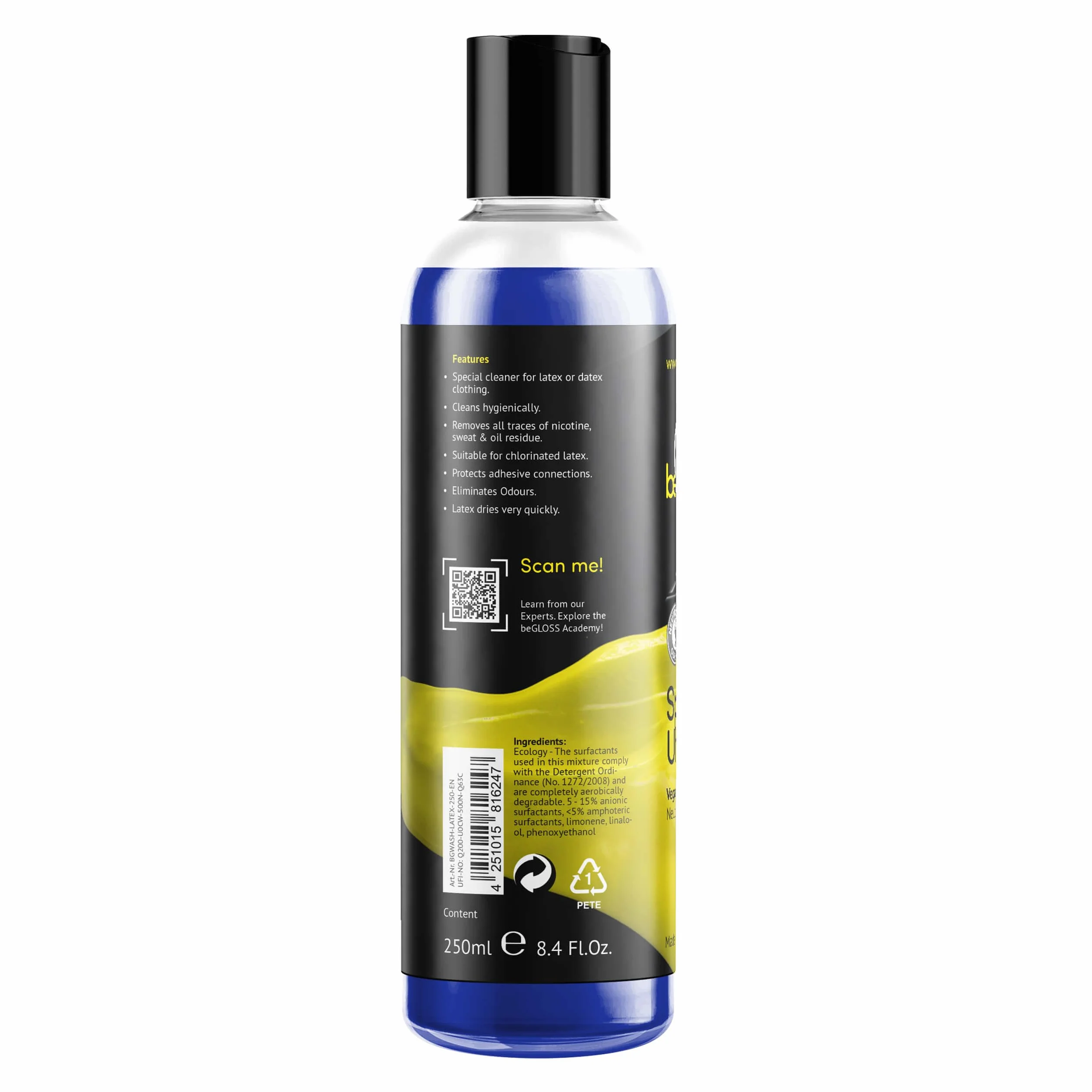 Latex Premium Care Set Latexpolitur Perfect Shine Special Wash Detergente Spray Wipe Panno Piccolo