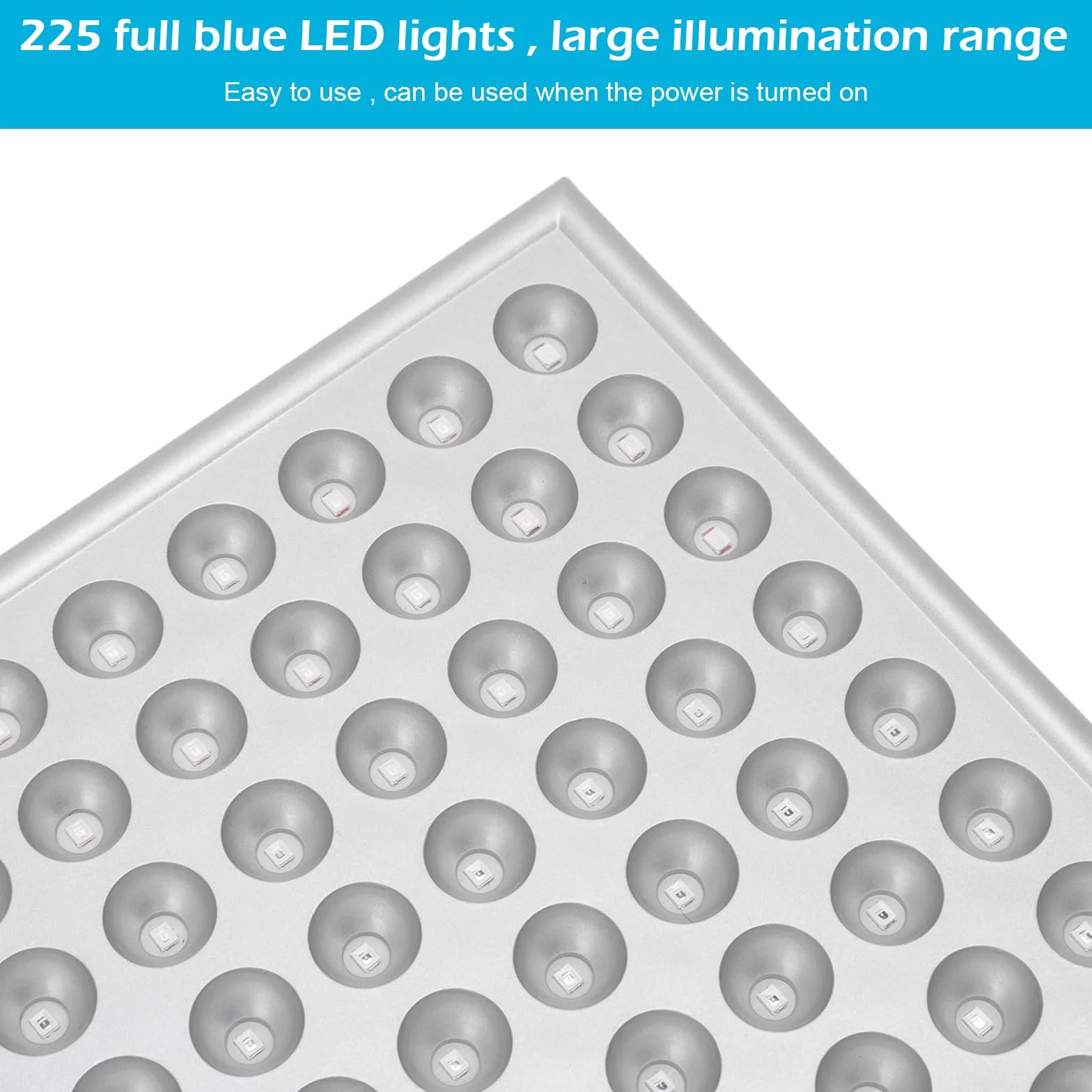 Solarium per la Casa 45W Lampada Abbronzante Pieghevole con 225 LEDs Supporto Regolabile