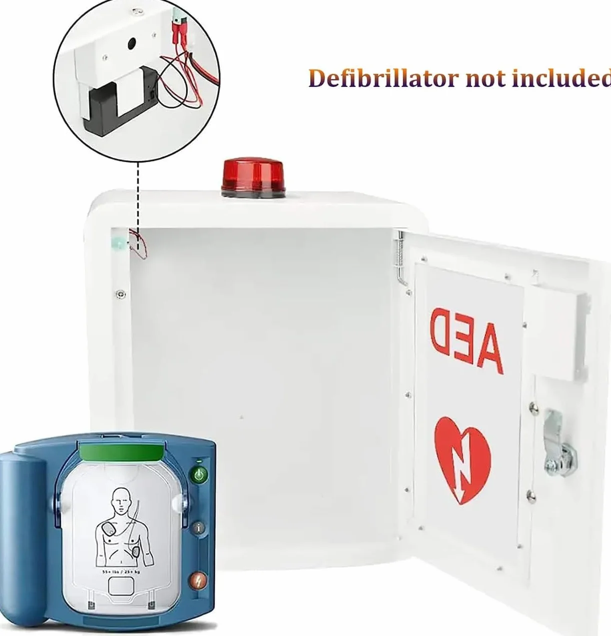 Armadietto di Stoccaggio per Defibrillatore DAE a Parete