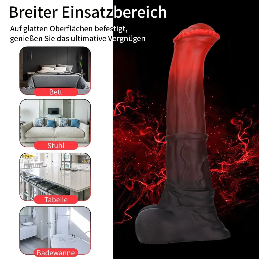Nothosaur Conola con tubo per sperma, plug anale in silicone, butt plug per principianti ed esperti, taglia L (lunghezza 30 cm)