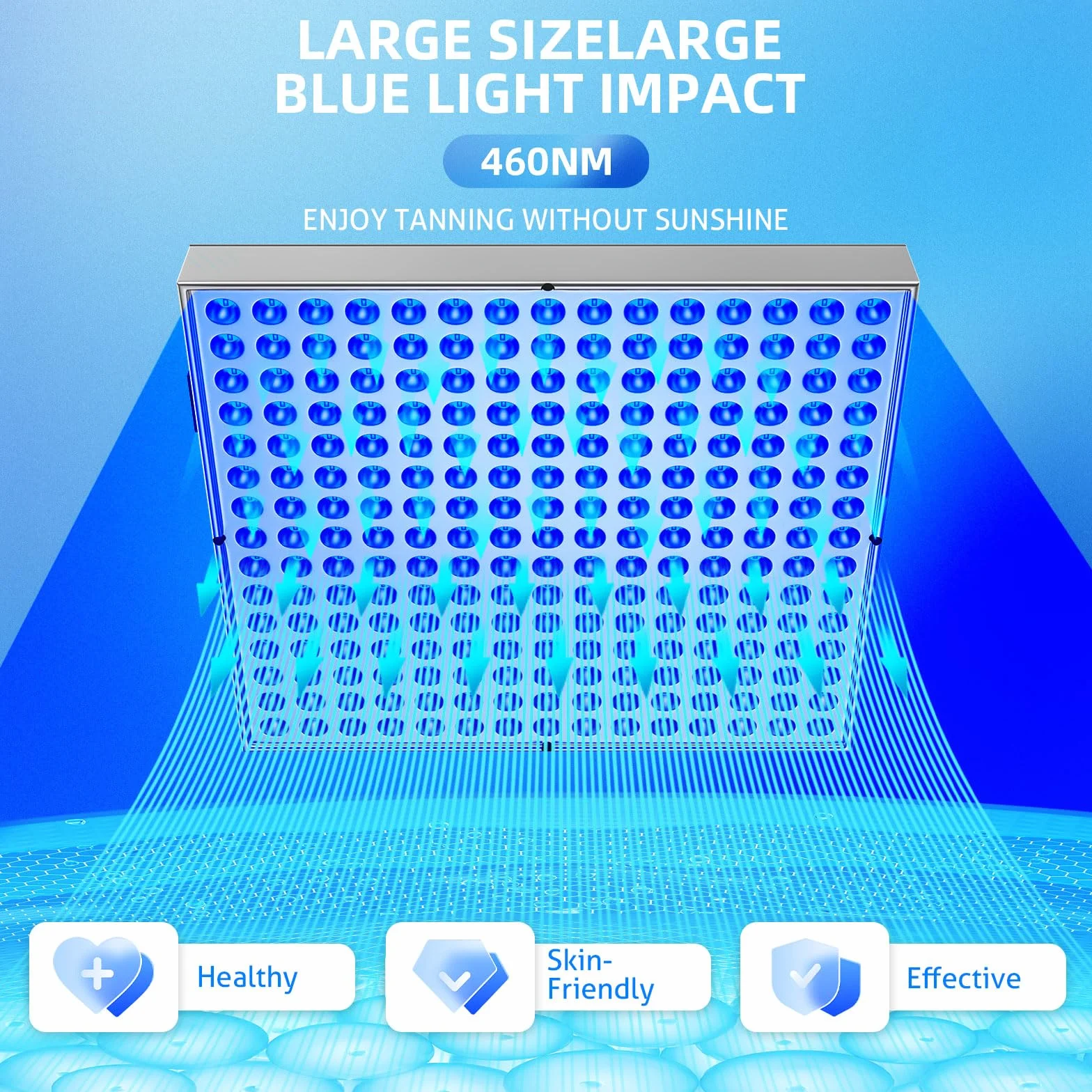 Solarium 45 W 225 pezzi 460 NM supporto pieghevole regolabile ganci sospesi per corpo e viso