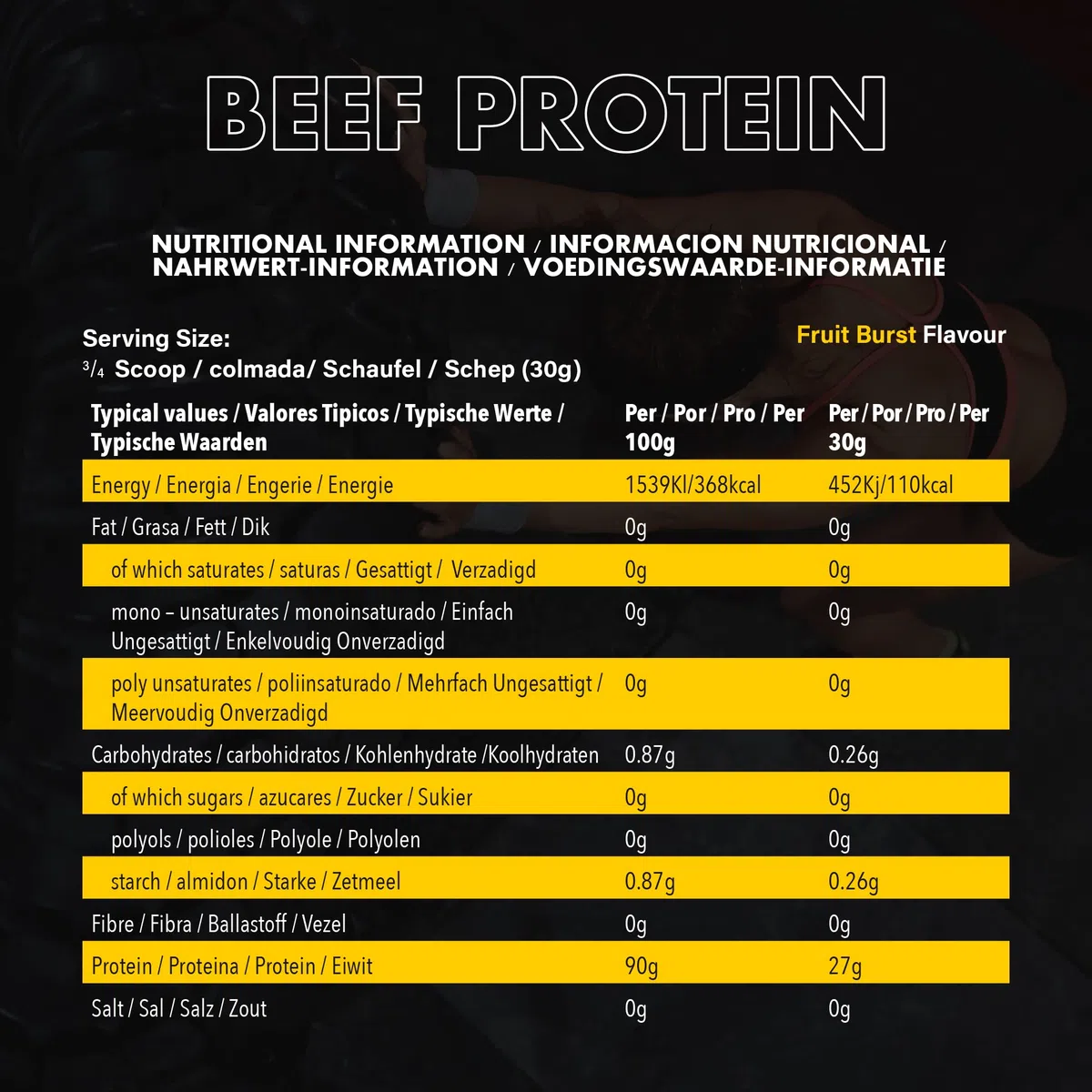 BEEF PROTEIN ISOLATE 1,8 kg (fruit Burst)