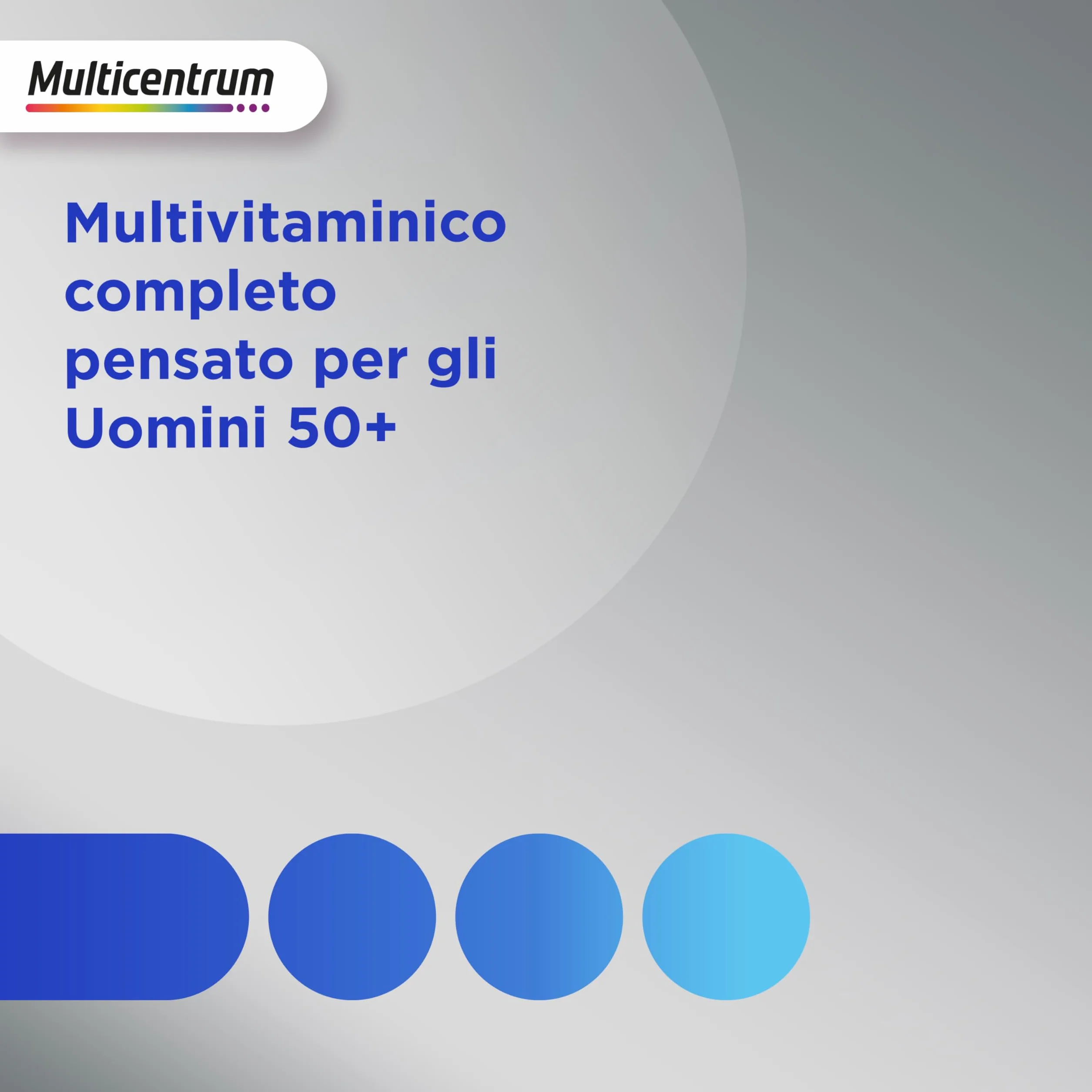 Multicentrum Uomo 50+ Integratore Alimentare Multivitaminico Completo, 60 Compresse