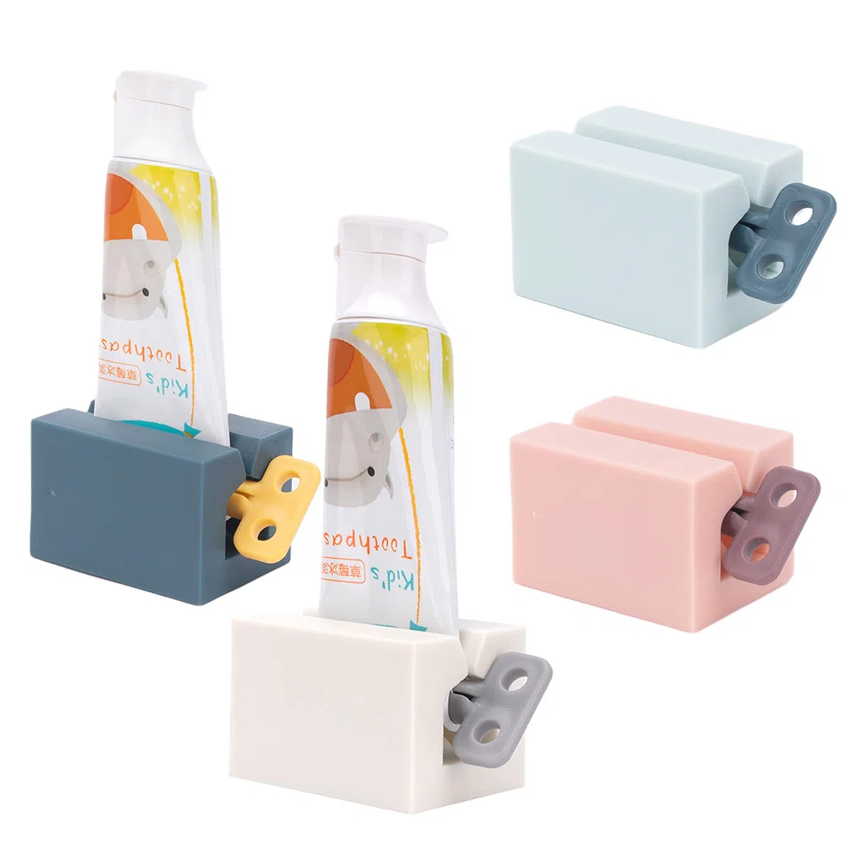YKL 4 Pezzi Spremi Dentifricio, Spremi Dentifricio Manuale,smerigliati, Spremi Tubetto Dentifricio, Tubi in Plastica Tube Squeezer,salva dentifricio e creme (4 colori)