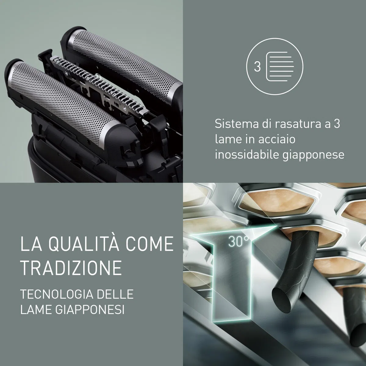 Panasonic ES-ACM3BW503 Serie 700 Rasoio Compatto a 3 Lame, Rasoio Elettrico Wet & Dry per Uomo, Sensore per la Barba, Impermeabile IPX7, Ricarica USB-C, Adattatore di Alimentazione USB AC, Bianco