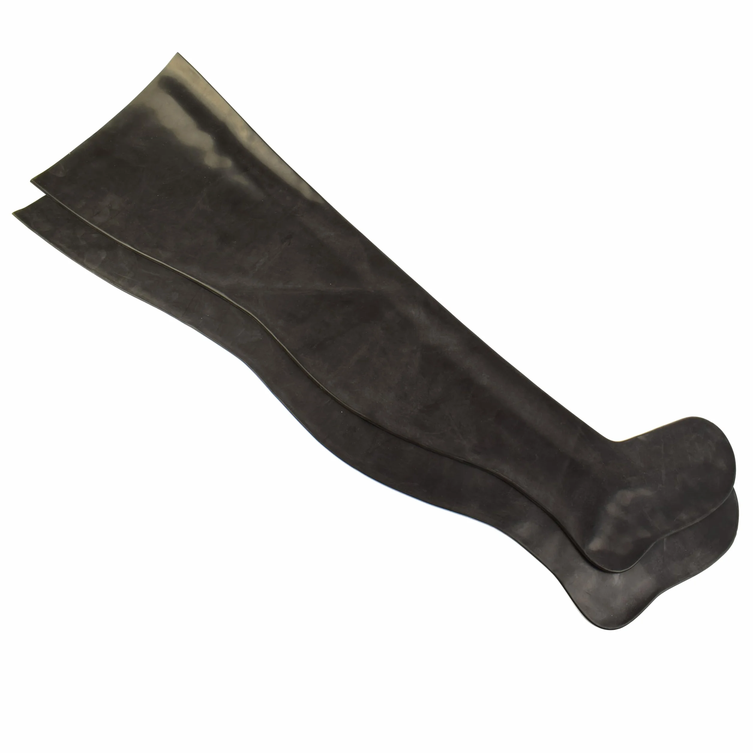 Rubberfashion Calze in lattice lunghe nero 0,8 mm XL Sexy Overknee Gomma pesante