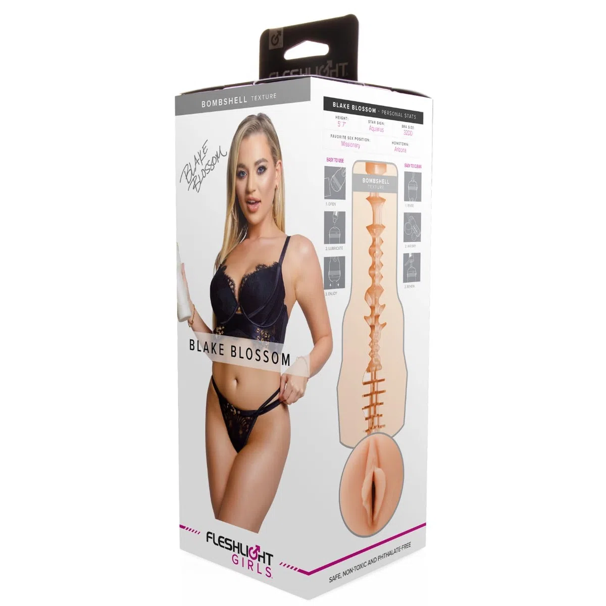 Fleshlight Blake Blossom Bombshell (Lady) - Masturbatore SuperSkin, giocattolo del sesso estremamente realistico