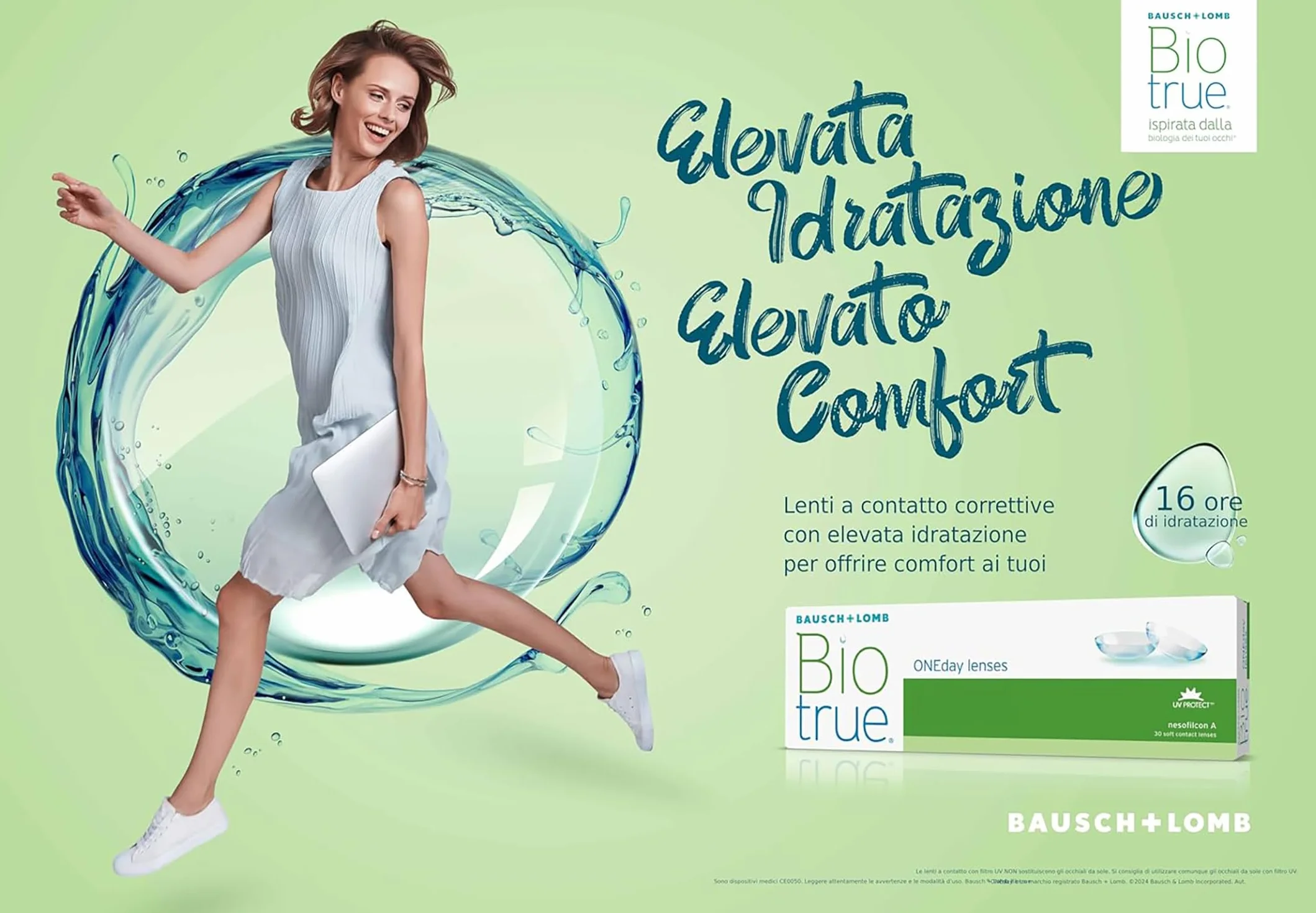 Biotrue ONEday Lenti a Contatto Giornaliere Correttive, 90 Lenti, BC 8.6 mm, DIA 14.2 mm, -2.5 Diopt