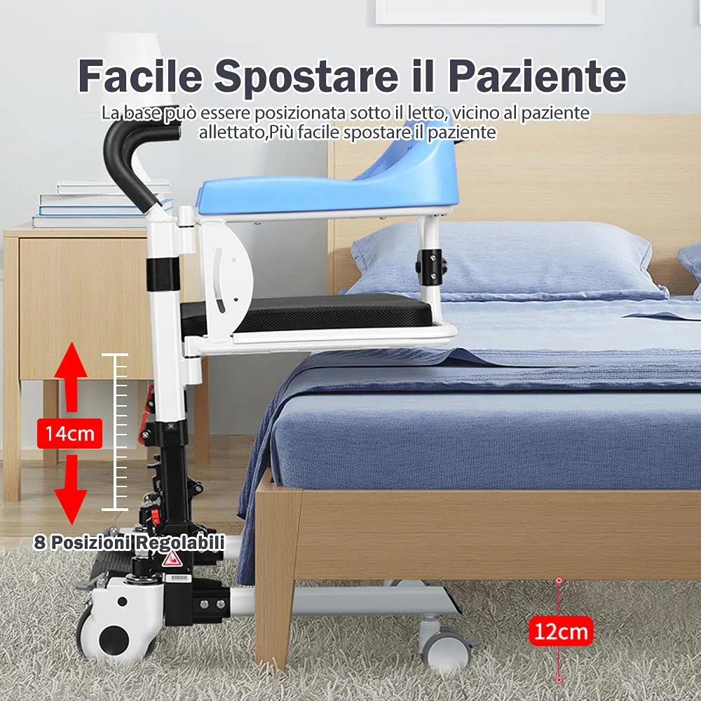 Imbracatura per Sollevatore Disabili Elettrico - JABALUX Letto Elettrico per Disabili Aiuta gli Anziani a Salire Facilmente Sulla Sollevatore Anziani per Fare il Bagno Mangiare e Andare in Bagno