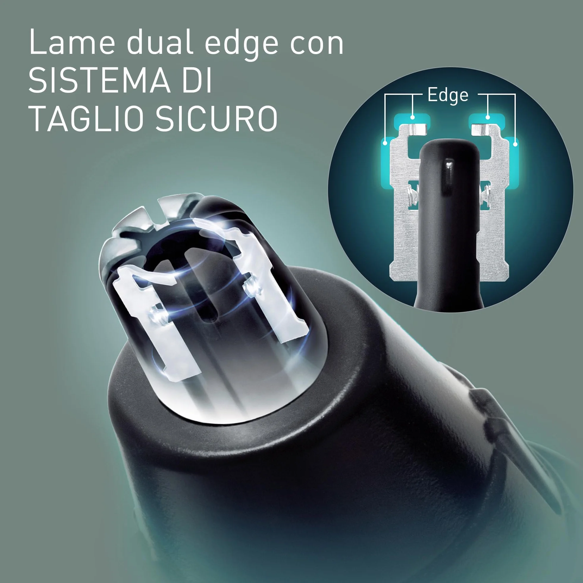 Panasonic ER-GN300-K503 Tagliapeli Uomo Rasoio Elettrico Impermeabile Batteria Nero