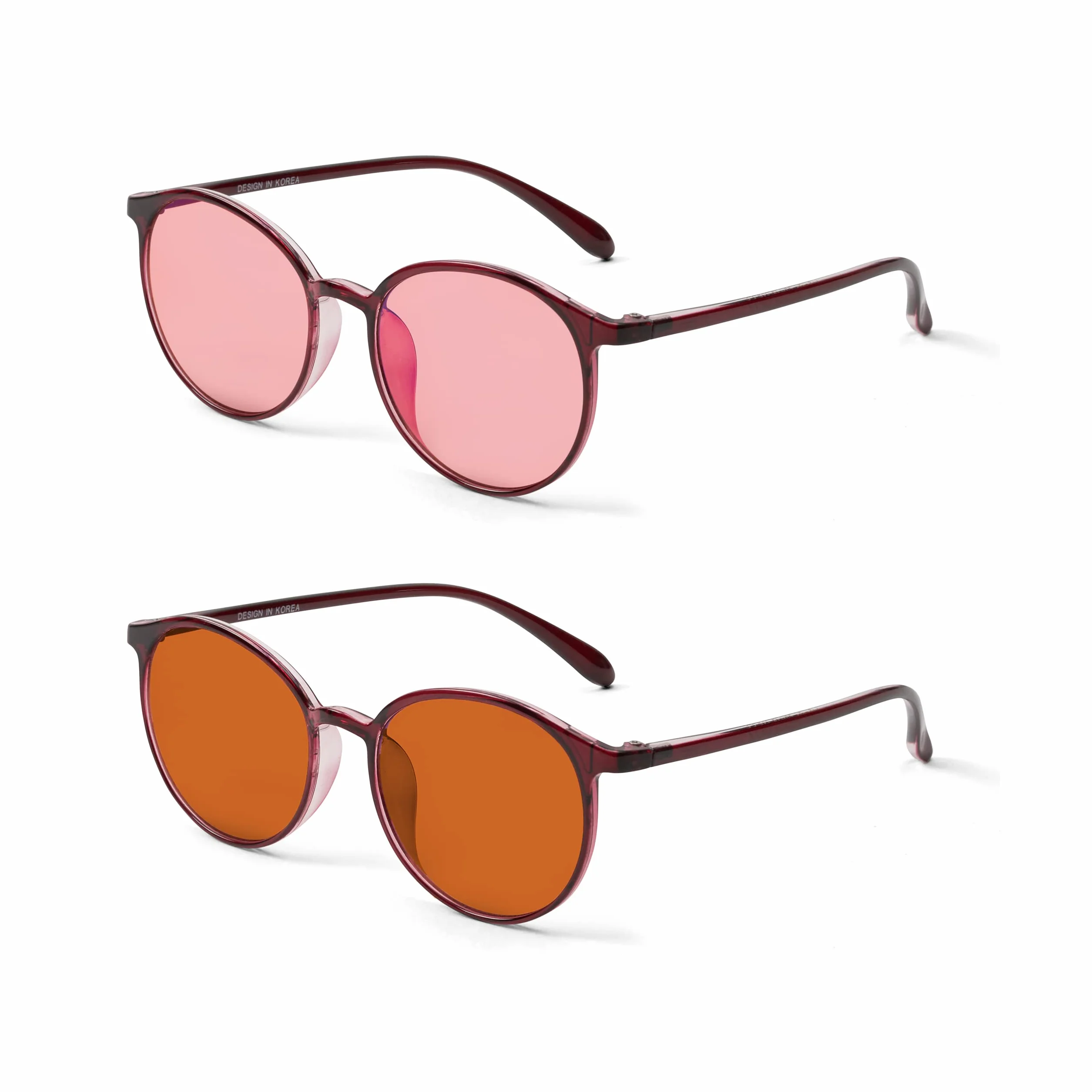 BRADDELL OPTICS Occhiali anti-luce blu FL-41 rosa FL-60 marroni per fotofobia e computer