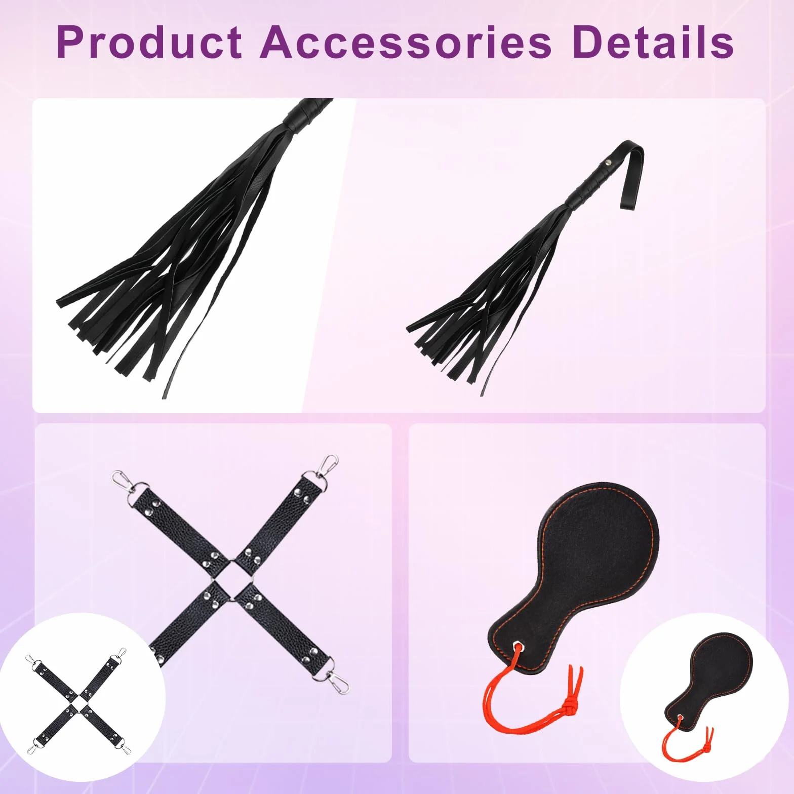 Kit bondage SM Oziral 34 pezzi BDSM Set per letto giocattoli sessuali coppie accessori principianti plug anale nero