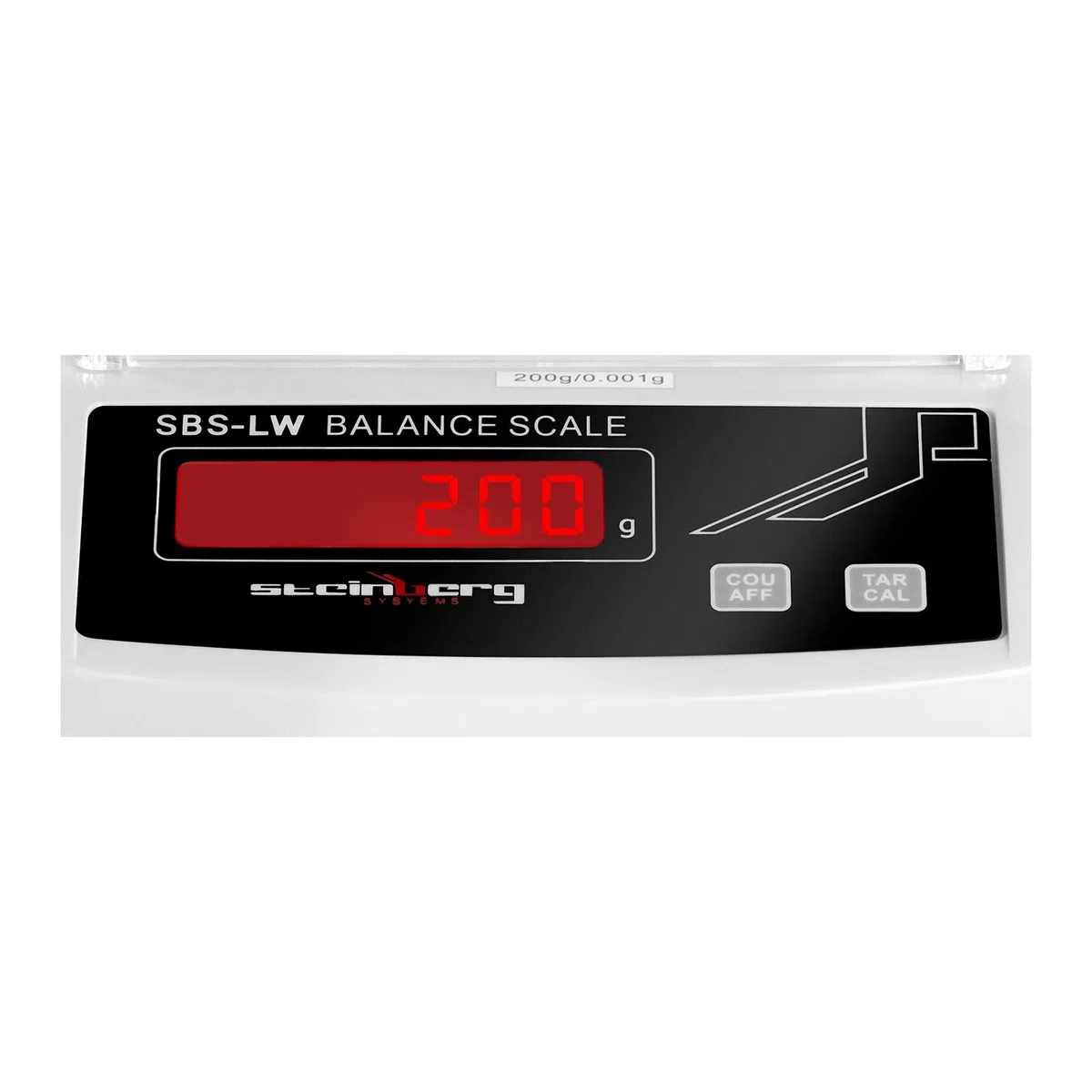 Steinberg Systems Bilancia di precisione Bilancia per pesare SBS-LW-200N (200 g, Accuratezza di 0,001 g, Display al LED, Copertura in vetro, Numerose funzioni)