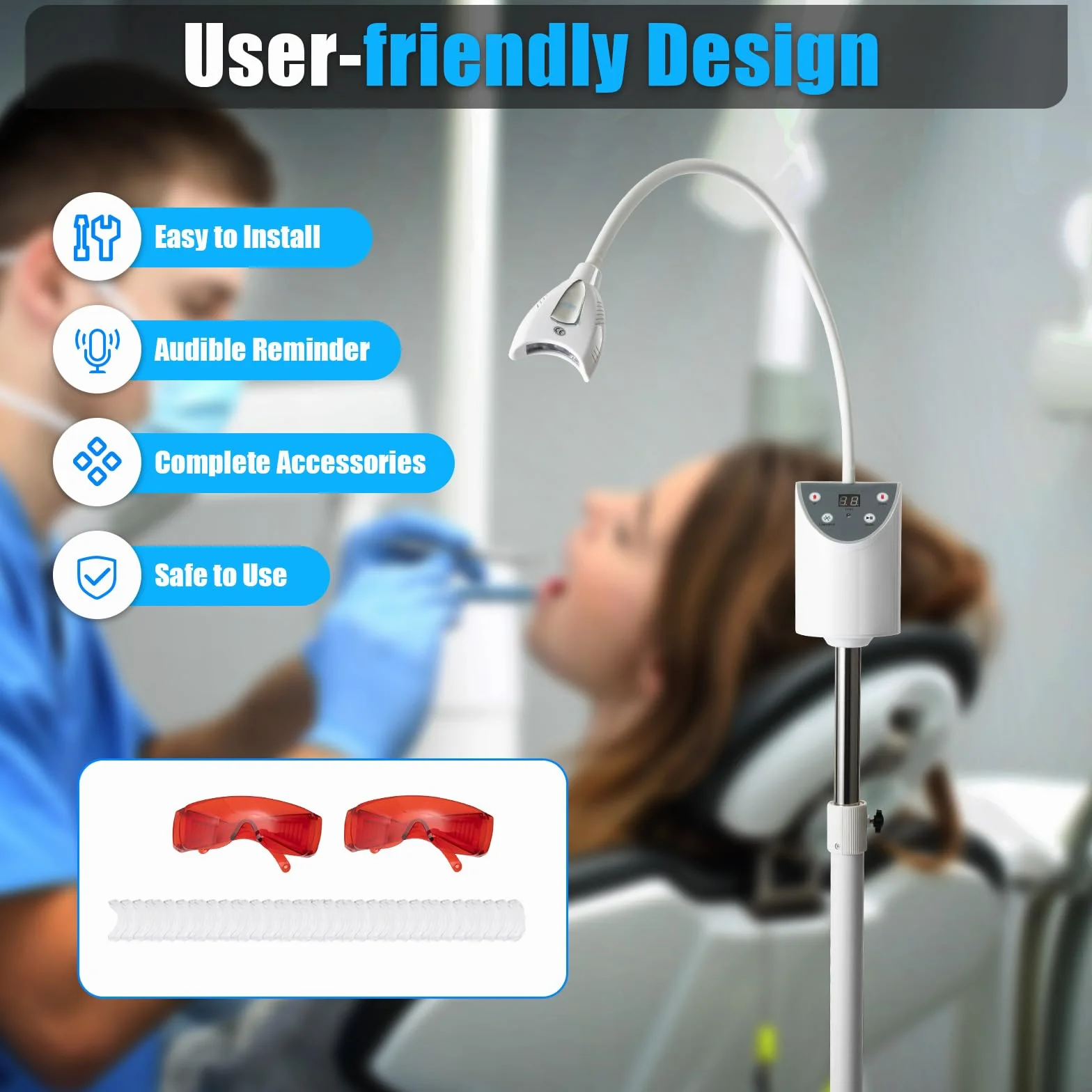 Dental LED Whitening Lampe, Dental Teeth Whitening Accelerator, Acceleratore per denti mobili