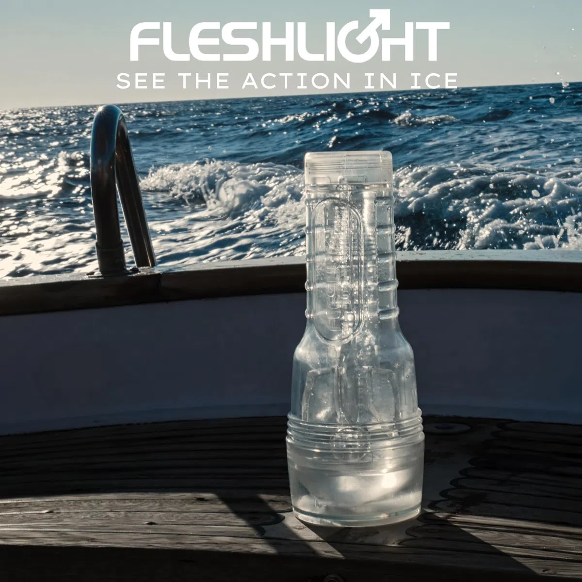 Fleshlight Ice Lady Crystal - Masturbatore SuperSkin, giocattolo del sesso estremamente realistico