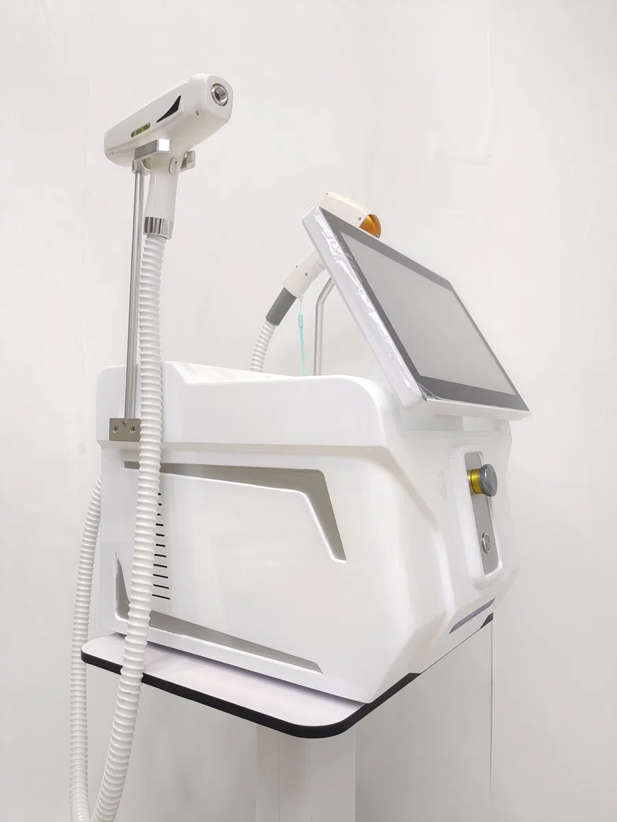 Dispositivo di epilazione laser a diodo 2 in 1 a picosecondi, macchina professionale per epilazione permanente indolore con manico di ghiaccio, dispositivo di bellezza per la rimozione dei tatuaggi