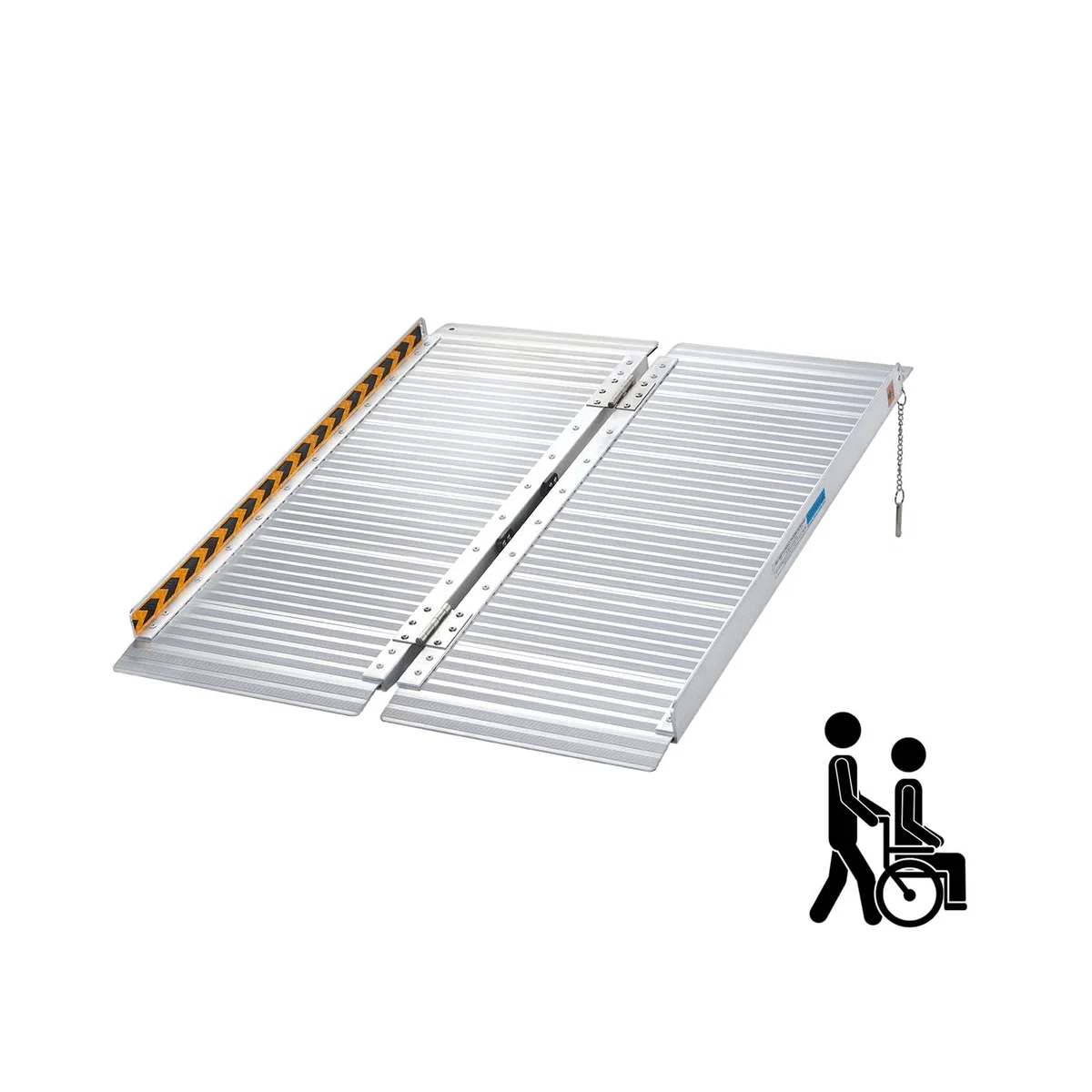 Rampa per Sedie a Rotelle, gardhom 92cm Sedia a Rotelle Pieghevole Capacità di Carico 362kg Rampe di Carico in Alluminio Rampa Disabili per Casa Gradini Scale