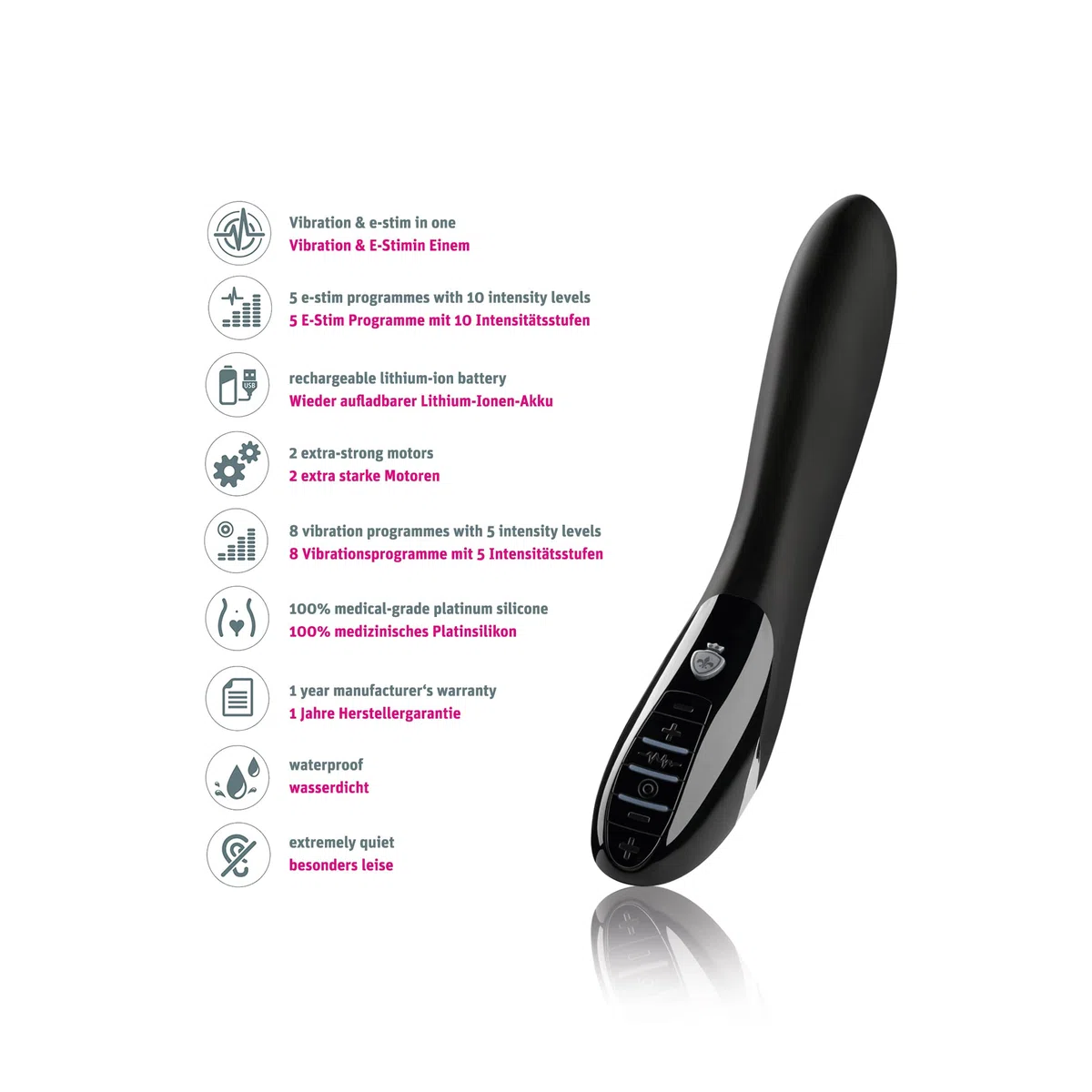Mystim ELECTRIC ERIC ESTIM VIBRATOR BLACK