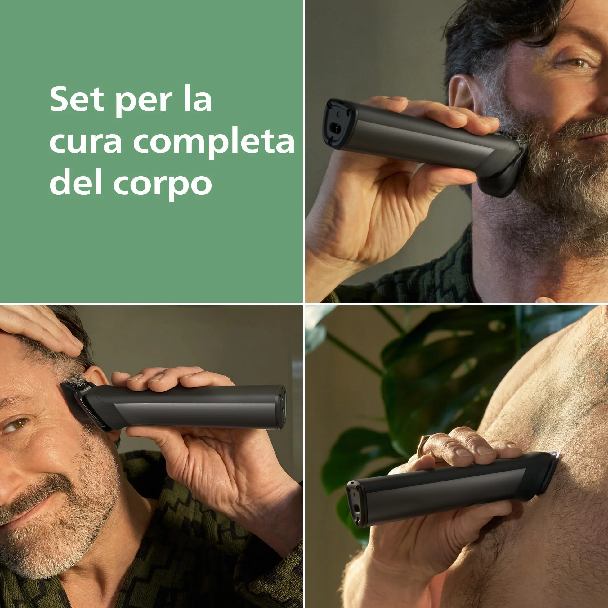 Philips Multigroom Serie 9000 MG9561/30 23w1 OneBlade Set completo viso testa corpo 27 impostazioni lunghezza 0,2-20 mm