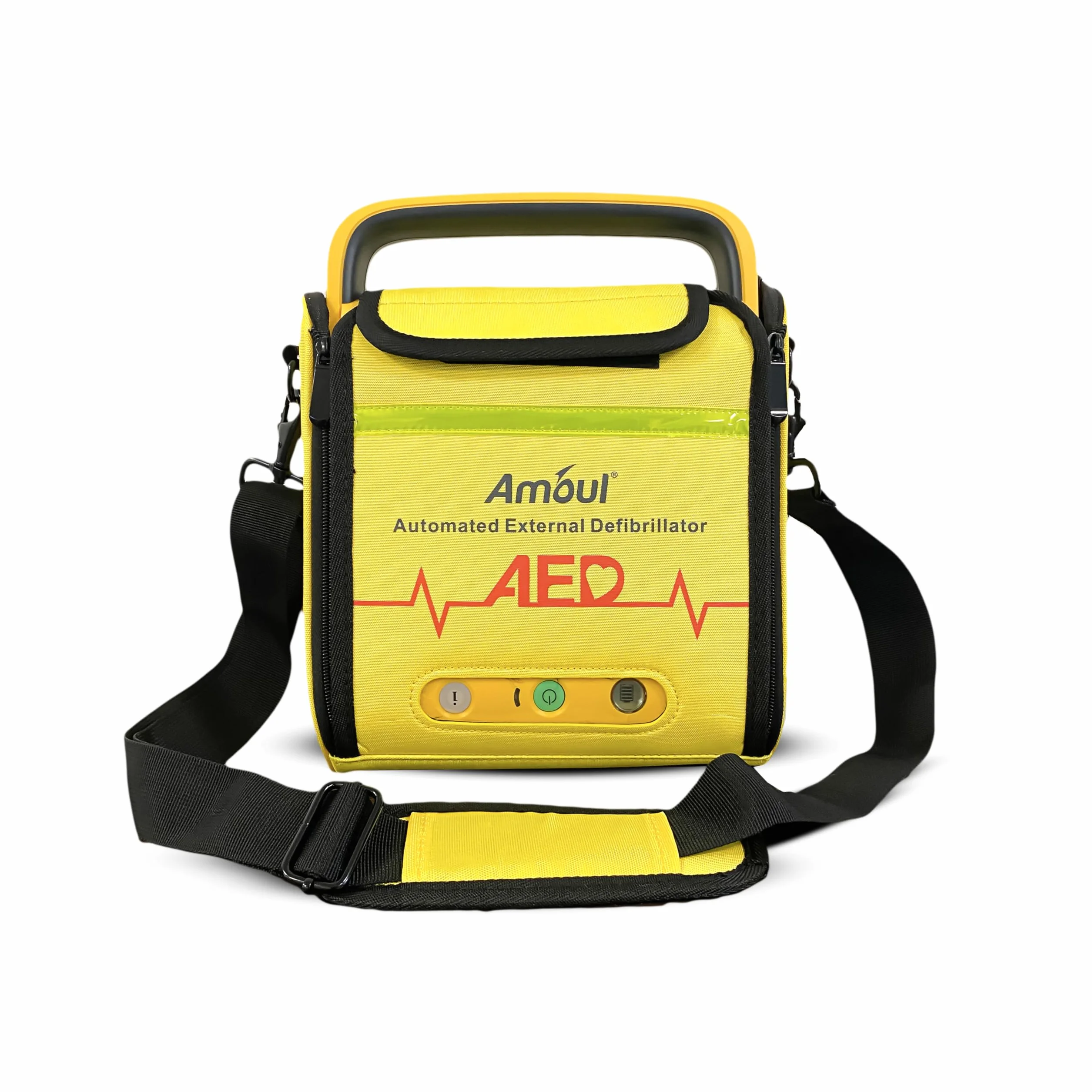 Defibrillatore Semiautomatico I3 AMOUL Completo con Piastre Universali Pre-Collegate Adulti/Pediatriche, Batteria Alta Capacità 5 Anni, Borsa da Trasporto - Garanzia 5 Anni